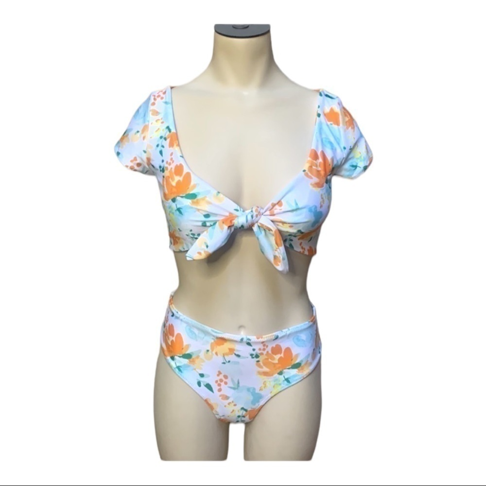 𝅺cupshe Floral Bralette Bikini Set